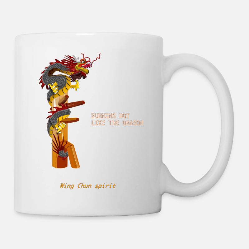 wing chun dragon - Mug blanc - blanc