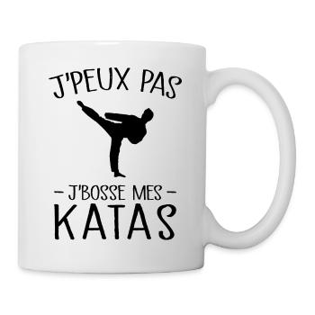 Je Peux Pas Je Bosse Mes Katas - Mug blanc - blanc - Droite