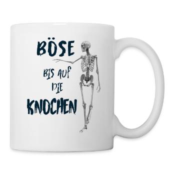 Böse bis auf die Knochen - Tasse - Weiß - Rechts