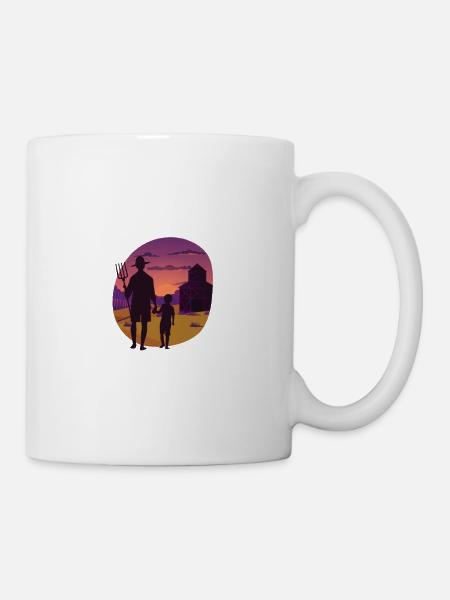 Landwirt als Papa - Tasse - Weiß