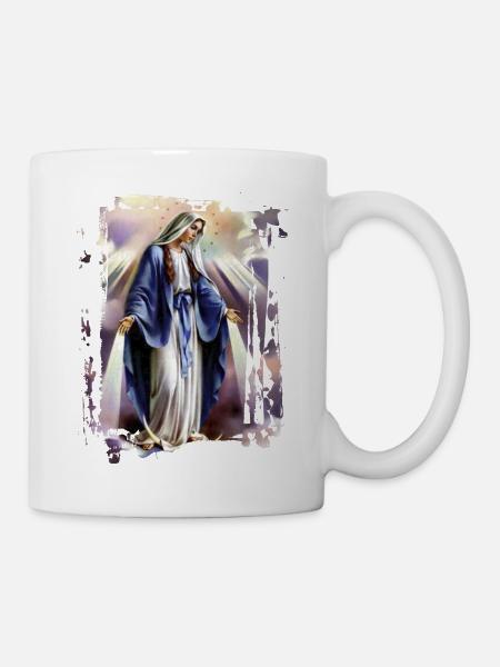 Holly Mary Maria Madonna Mariana Jungfrau Maria - Tasse - Weiß