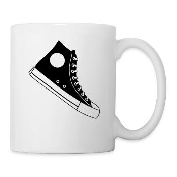 Sneakers Schuhe Freizeit Geschenkidee Schuhe - Tasse - Weiß - Rechts