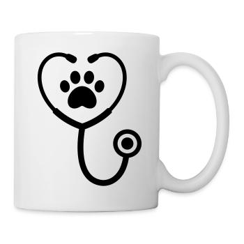 Vet paw icon - Mug - white - Right