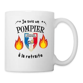 T-shirt je suis pompier a la retraite cadeau - Mug blanc - blanc - Droite