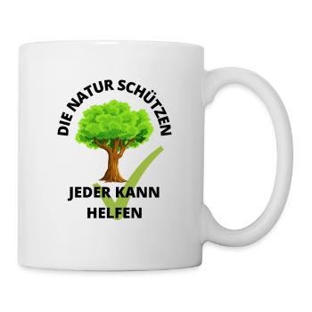 Die Natur schützen - Tasse - Weiß - Rechts