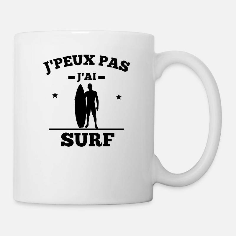 J peux Pas j ai surf - Mug blanc - blanc