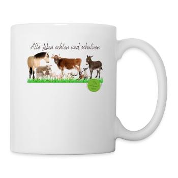 Leben achten und schützen 2 - Tasse - Weiß - Rechts