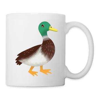 Main simple de canard colvert dessiné - Mug blanc - blanc - Droite