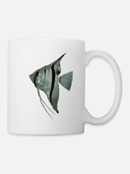 Skalar (Segelflosser) - Tasse - Weiß