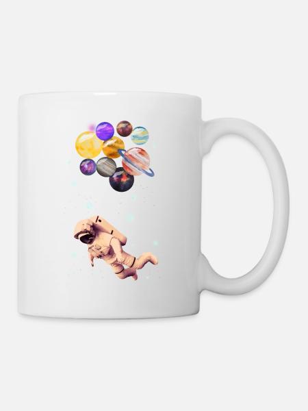 Planeten Astronauten - Tasse - Weiß