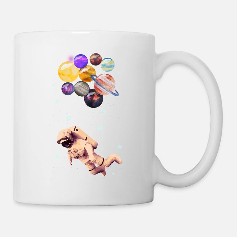 Planètes astronautes - Mug blanc - blanc