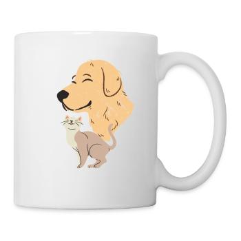 dog and cat - Mug - white - Right