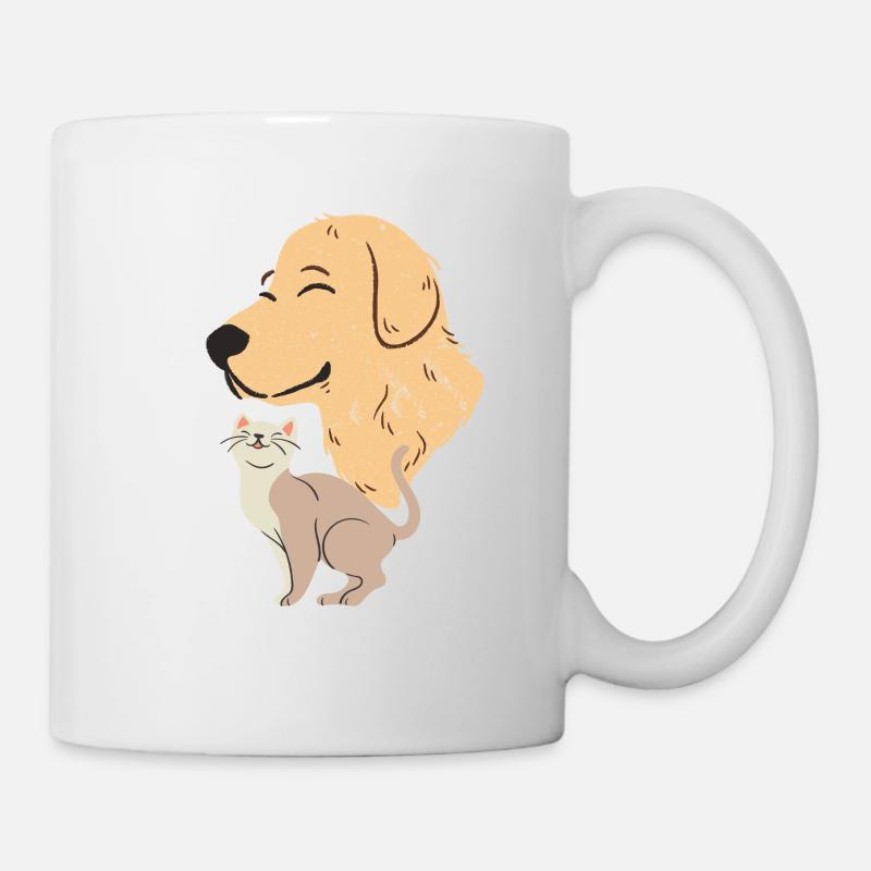 dog and cat - Mug - white