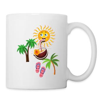 urlaub zeit - Tasse - Weiß - Rechts