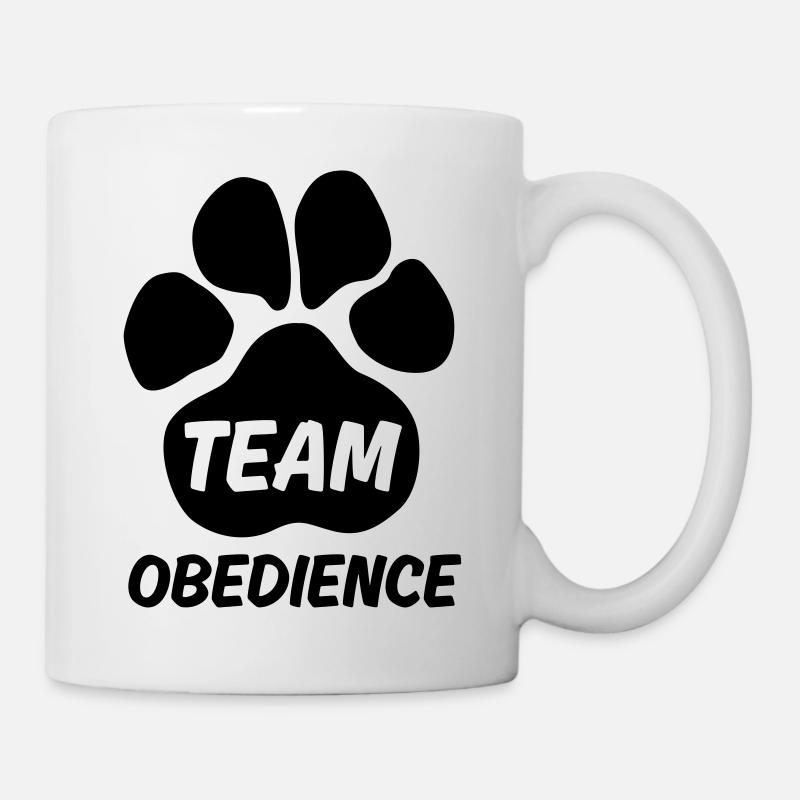 Team Obedience - Hundesport - Hundepfote - Tasse - Weiß