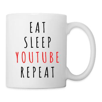Eat Sleep Youtube Repeat - Mug - white - Right