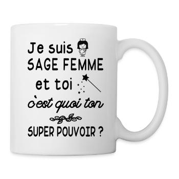 je suis sage femme / humour sage-femme - Mug blanc - blanc - Droite
