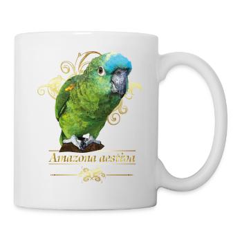 Amazona mit blauer Front - Tasse - Weiß - Rechts