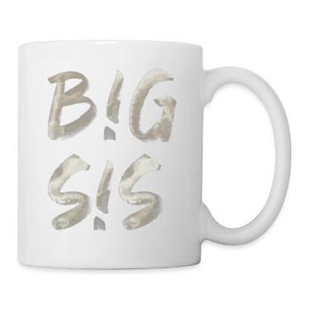 big sis SChrift big sister saying kids - Mug - white - Right