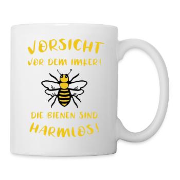 Hobbyimker Lustiger Spruch Bienen Imker Geschenk - Tasse - Weiß - Rechts