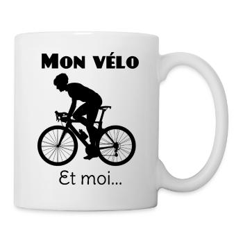 mon velo et moi - Mug blanc - blanc - Droite