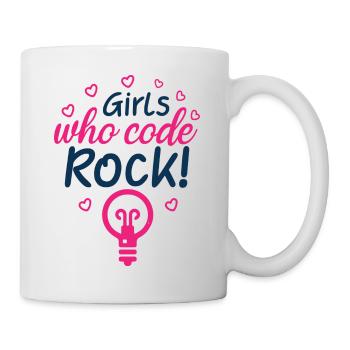 Mädchen, die Rock kodieren 01 - Tasse - Weiß - Rechts