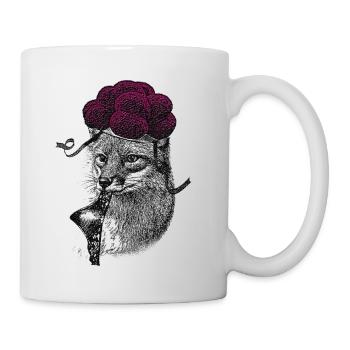 Nana Renard avec chapeau de la forêt noire et string - Mug blanc - blanc - Droite