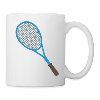 tennis racket - Mug - white - Right