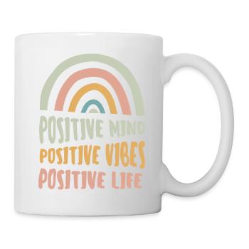 Positive Mind Positive Vibes Positive Life - Mug - white - Right