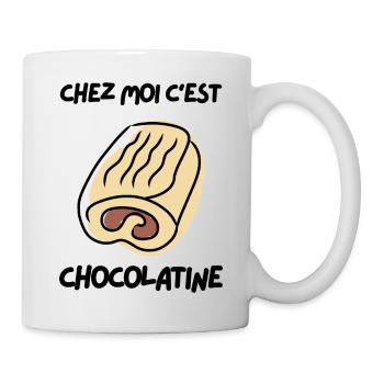Chez moi c'est chocolatine - Mug blanc - blanc - Droite