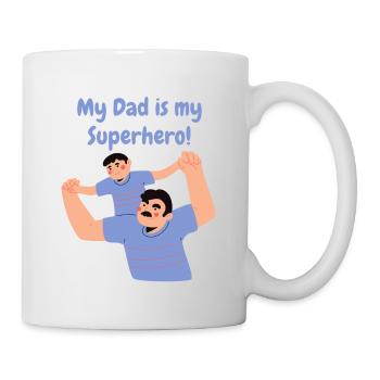 My Dad is my Superhero - Fête des pères - Le jour de la fête - Mug blanc - blanc - Droite