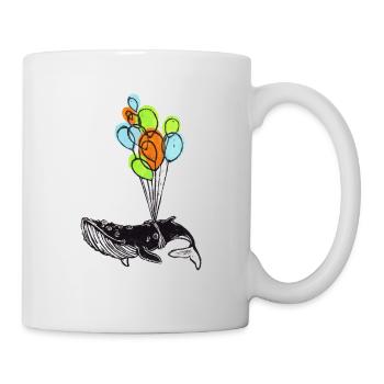 Oh Whale, Funny Animal, Cartoon - Mug - white - Right