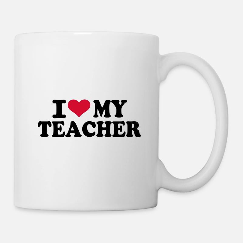I love my teacher - Mug - white
