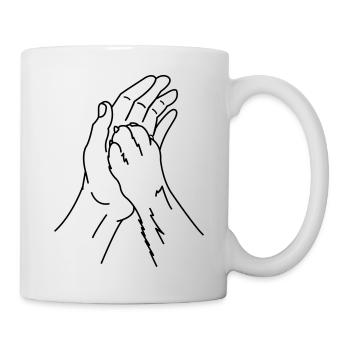 hand pfote - Tasse - Weiß - Rechts