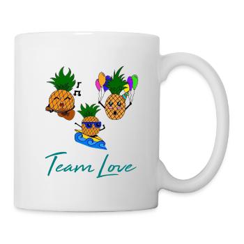Team Love / Ananas / Sommer / Sprüche / Trend - Tasse - Weiß - Rechts