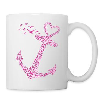 Anker aus Möwen Meer Küste - Tasse - Weiß - Rechts
