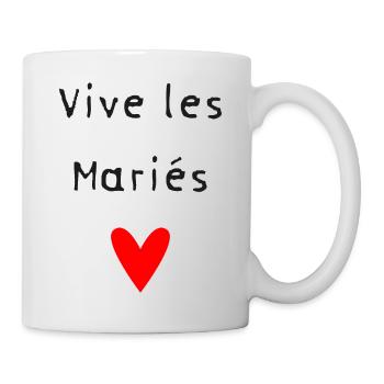 ES LEBE DIE EHE. JUST MARRIED. VALENTINSTAG - Tasse - Weiß - Rechts