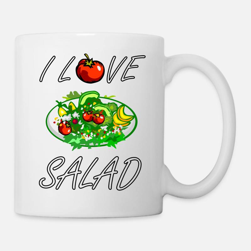 Salat - Tasse - Weiß