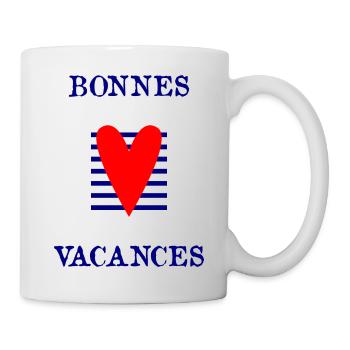 VIVE LES VACANCES. VACANCES. BONNES VACANCES. - Mug blanc - blanc - Droite