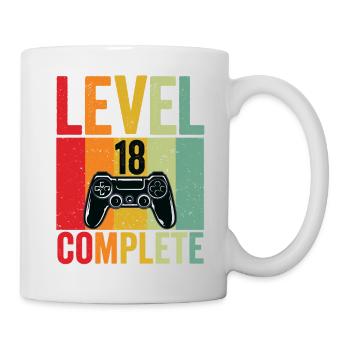 18th Birthday 18 Years Gamer Level 18 Complete - Mug - white - Right