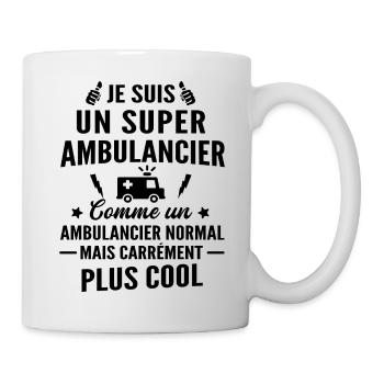 je suis un super ambulancier / humour ambulancier - Mug blanc - blanc - Droite
