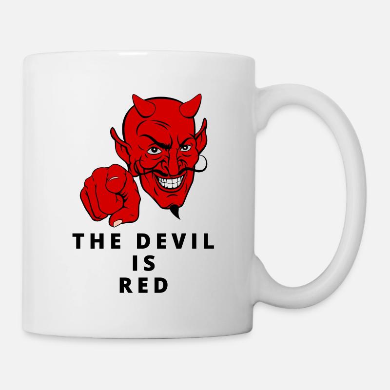 The devil is red - Tasse - Weiß