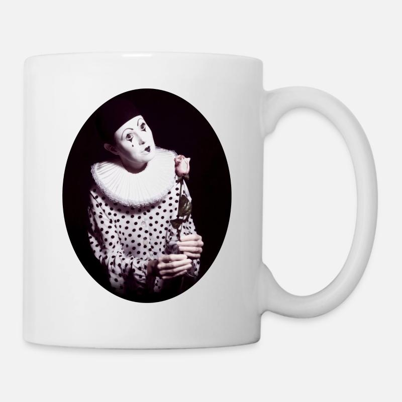 Pierrot with Rose - Mug - white