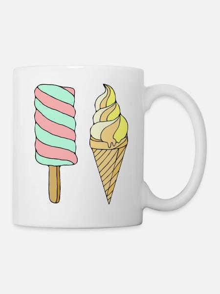 Eis - Tasse - Weiß
