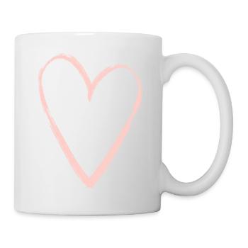 Coeur Rose 2 - Mug blanc - blanc - Droite