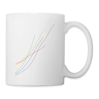 Arc-en-ciel Avions pilotes - Mug blanc - blanc - Droite