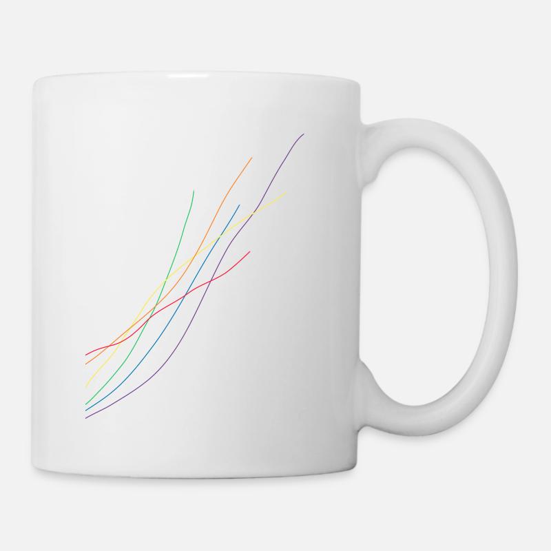 Regenbogen Flugzeuge Pilot - Tasse - Weiß