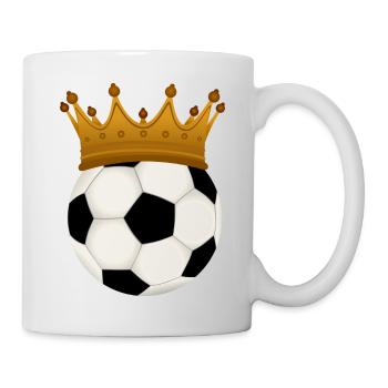 Fußball mit Krone – Fußball der König des Sports - Tasse - Weiß - Rechts
