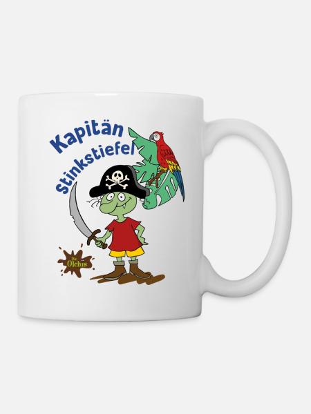 Die Olchis Classic Kapitän Stinkstiefel - Tasse - Weiß