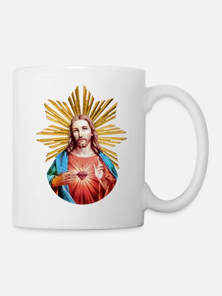 Jesus Christ | Jesus Christ Xmas Halo - Mug - white